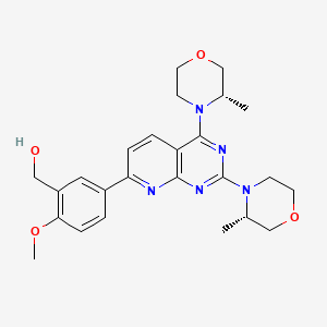 molecular formula C25H31N5O4 B1683969 5-[2,4-双[(3S)-3-甲基吗啉-4-基]吡啶并[2,3-d]嘧啶-7-基]-2-甲氧基苯基]甲醇 CAS No. 1009298-09-2