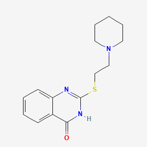 B1683990 2-((2-piperidin-1-ylethyl)thio)quinazolin-4(3H)-one CAS No. 684276-17-3