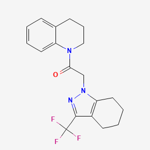 B1684059 1-(3,4-dihydro-2H-quinolin-1-yl)-2-[3-(trifluoromethyl)-4,5,6,7-tetrahydroindazol-1-yl]ethanone CAS No. 332943-64-3