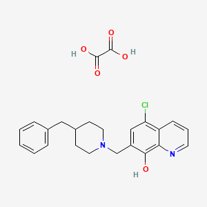 B1684063 7-((4-Benzylpiperidin-1-yl)methyl)-5-chloroquinolin-8-ol oxalate CAS No. 474625-52-0