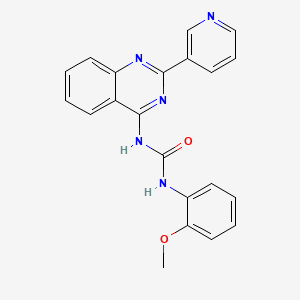 molecular formula C21H17N5O2 B1684069 3-(2-甲氧基苯基)-1-(2-吡啶-3-基喹唑啉-4-基)脲 CAS No. 280570-45-8