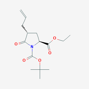 molecular formula C15H23NO5 B168407 (2S,4R)-1-tert-butyl 2-ethyl 4-allyl-5-oxopyrrolidine-1,2-dicarboxylate CAS No. 153080-81-0
