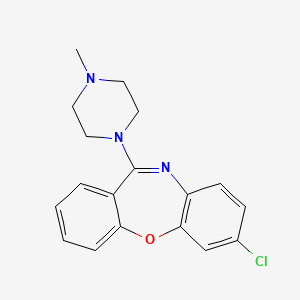 molecular formula C18H18ClN3O B1684071 7-Chloro-11-(4-methyl-piperazin-1-yl)-dibenzo[b,f][1,4]oxazepine CAS No. 3455-10-5