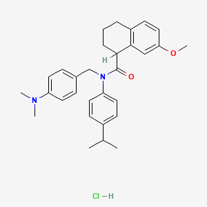 molecular formula C30H37ClN2O2 B1684079 C5a 受体拮抗剂，W-54011 CAS No. 405098-33-1