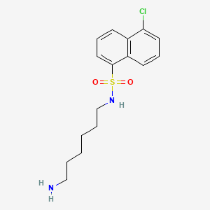 molecular formula C16H21ClN2O2S B1684082 N-(6-Aminohexyl)-5-chloro-1-naphthalenesulfonamide CAS No. 65595-90-6
