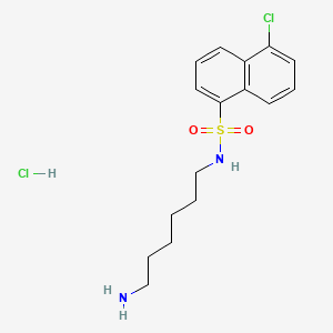 molecular formula C16H22Cl2N2O2S B1684084 盐酸 N-(6-氨基己基)-5-氯-1-萘磺酰胺 CAS No. 61714-27-0