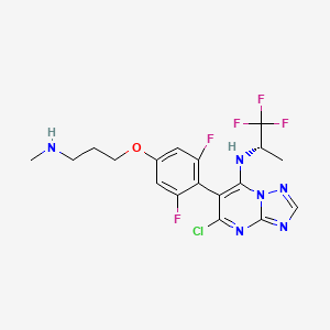 molecular formula C18H18ClF5N6O B1684092 Cevipabulin CAS No. 849550-05-6