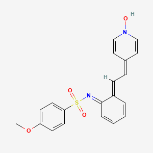 molecular formula C20H18N2O4S B1684099 (E)-4-(2-(2-(N-((对甲氧基苯基)磺酰基)氨基)苯基)乙烯基)吡啶 1-氧化物 CAS No. 173529-10-7