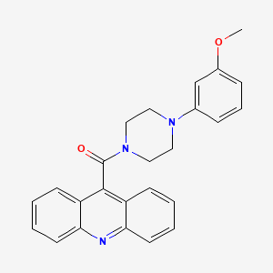molecular formula C25H23N3O2 B1684219 Piperazine, 1-(9-acridinylcarbonyl)-4-(3-methoxyphenyl)- CAS No. 1214741-69-1
