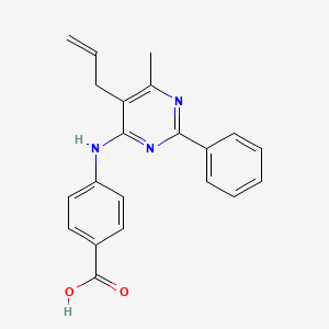 4-((5-Allyl-6-methyl-2-phenylpyrimidin-4-yl)amino)benzoic acid