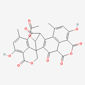 (9,19-Dihydroxy-11,17-dimethyl-3,5,7,15,21-pentaoxo-6,22-dioxaheptacyclo[12.9.1.11,16.14,8.02,13.012,26.020,25]hexacosa-2(13),8,10,12(26),16(25),17,19-heptaen-24-yl) acetate