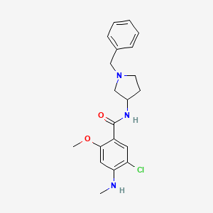 B1684268 N-(1-Benzyl-3-pyrrolidinyl)-5-chloro-2-methoxy-4-methylaminobenzamide CAS No. 73328-60-6