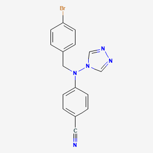 B1684272 4-[(4-Bromophenyl)methyl-(1,2,4-triazol-4-yl)amino]benzonitrile CAS No. 148869-05-0