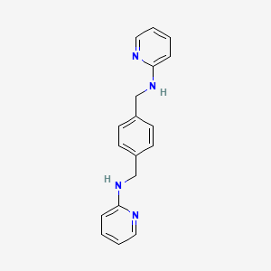 N-[[4-[(pyridin-2-ylamino)methyl]phenyl]methyl]pyridin-2-amine