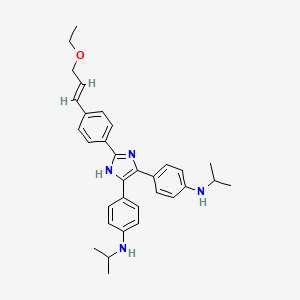 (E)-4,4'-(2-(4-(3-ethoxyprop-1-en-1-yl)phenyl)-1H-imidazole-4,5-diyl)bis(N-isopropylaniline)