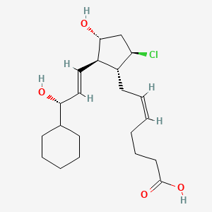 B1684392 (Z)-7-[(1R,2R,3R,5R)-5-chloro-2-[(E,3S)-3-cyclohexyl-3-hydroxyprop-1-enyl]-3-hydroxycyclopentyl]hept-5-enoic acid CAS No. 105595-17-3