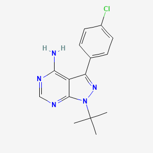B1684514 1-tert-butyl-3-(4-chlorophenyl)-1H-pyrazolo[3,4-d]pyrimidin-4-amine CAS No. 172889-27-9
