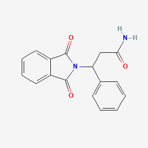 molecular formula C17H14N2O3 B1684549 1,3-Dihydro-1,3-dioxo-beta-phenyl-2H-isoindole-2-propanamide CAS No. 467421-06-3
