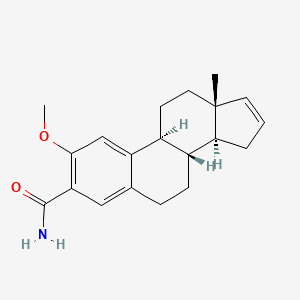molecular formula C20H25NO2 B1684617 2-Methoxyoestra-1,3,5(10),16-tetraene-3-carboxamide CAS No. 864668-87-1