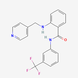 molecular formula C20H16F3N3O B1684630 2-(Pyridin-4-Ylmethylamino)-~{n}-[3-(Trifluoromethyl)phenyl]benzamide CAS No. 269390-77-4