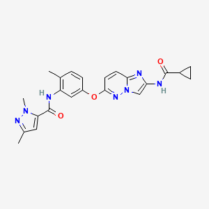 molecular formula C23H23N7O3 B1684636 Tak-593 CAS No. 1005780-62-0
