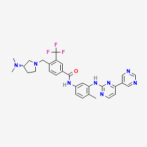 molecular formula C30H31F3N8O B1684640 巴夫替尼 CAS No. 859212-16-1