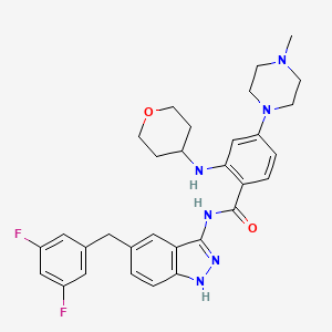 molecular formula C31H34F2N6O2 B1684687 恩曲替尼 CAS No. 1108743-60-7