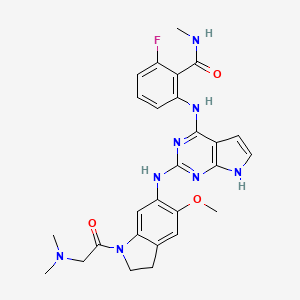 molecular formula C27H29FN8O3 B1684688 GSK1838705A CAS No. 1116235-97-2