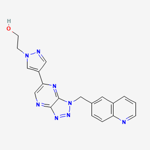 molecular formula C19H16N8O B1684695 PF-04217903 CAS No. 956905-27-4