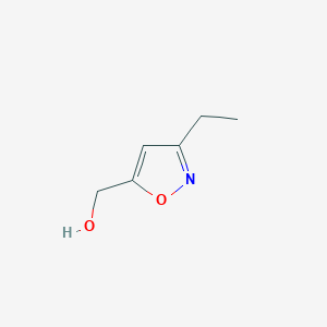 molecular formula C6H9NO2 B168492 (3-Ethyl-1,2-oxazol-5-yl)methanol CAS No. 14716-90-6
