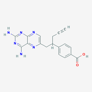 molecular formula C18H16N6O2 B168499 4-(1-(2,4-二氨基蝶啶-6-基)戊-4-炔-2-基)苯甲酸 CAS No. 146464-93-9