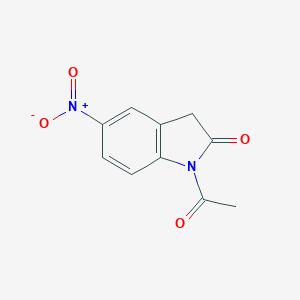 molecular formula C10H8N2O4 B168530 1-乙酰基-5-硝基吲哚-2-酮 CAS No. 114985-63-6