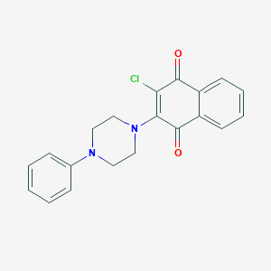 B168533 2-Chloro-3-(4-phenyl-1-piperazinyl)naphthoquinone CAS No. 135127-46-7