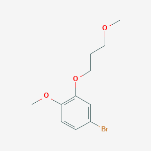 molecular formula C11H15BrO3 B168550 4-溴-1-甲氧基-2-(3-甲氧基丙氧基)苯 CAS No. 173336-76-0