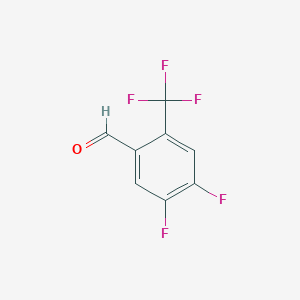 molecular formula C8H3F5O B168552 4,5-二氟-2-(三氟甲基)苯甲醛 CAS No. 134099-22-2
