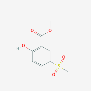 molecular formula C9H10O5S B168573 2-Hydroxy-5-methylsulfonylbenzoic acid methyl ester CAS No. 101371-44-2