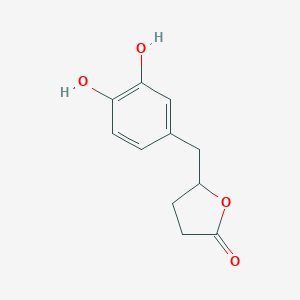 molecular formula C11H12O4 B016858 5-[(3,4-二羟基苯基)甲基]氧杂环-2-酮 CAS No. 21618-92-8