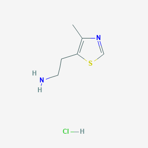 molecular formula C6H11ClN2S B168608 2-(4-甲基噻唑-5-基)乙胺盐酸盐 CAS No. 17928-09-5