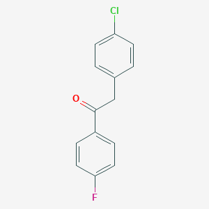 molecular formula C14H10ClFO B168636 2-(4-氯苯基)-1-(4-氟苯基)乙酮 CAS No. 126866-16-8