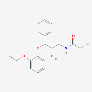 molecular formula C19H22ClNO4 B016867 2-氯-N-[3-(2-乙氧基苯氧基)-2-羟基-3-苯基丙基]乙酰胺 CAS No. 93852-40-5