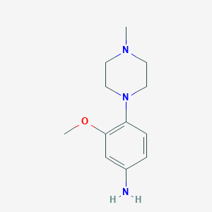 molecular formula C12H19N3O B168679 3-甲氧基-4-(4-甲基哌嗪-1-基)苯胺 CAS No. 156428-85-2