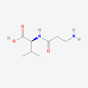 molecular formula C8H16N2O3 B168706 (2S)-2-(3-aminopropanoylamino)-3-methylbutanoic acid CAS No. 17136-26-4