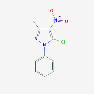 molecular formula C10H8ClN3O2 B168708 5-氯-3-甲基-4-硝基-1-苯基-1H-吡唑 CAS No. 13551-76-3