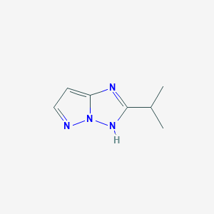 molecular formula C7H10N4 B168709 1H-Pyrazolo[1,5-b][1,2,4]triazole,2-(1-methylethyl)-(9CI) CAS No. 197355-52-5