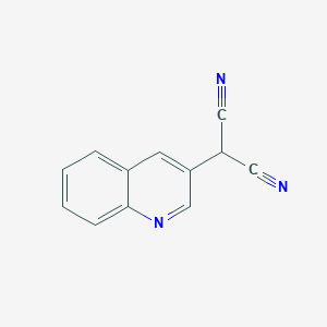 molecular formula C12H7N3 B168784 (Quinolin-3-yl)propanedinitrile CAS No. 117646-34-1