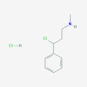 molecular formula C10H15Cl2N B168801 N-甲基-3-氯-3-苯丙胺盐酸盐 CAS No. 128036-32-8