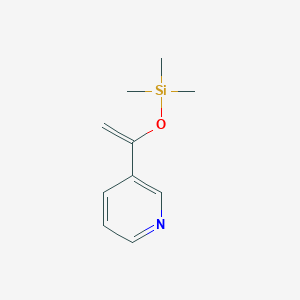 molecular formula C10H15NOSi B168803 Pyridine, 3-[1-[(trimethylsilyl)oxy]ethenyl]- CAS No. 104501-58-8