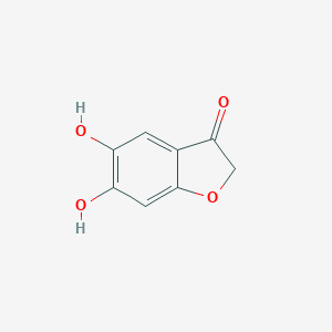 molecular formula C8H6O4 B168817 5,6-Dihydroxybenzofuran-3-one CAS No. 14771-00-7