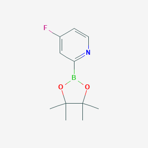 molecular formula C11H15BFNO2 B168818 4-氟-2-(4,4,5,5-四甲基-1,3,2-二氧杂硼环兰-2-基)吡啶 CAS No. 1260152-43-9