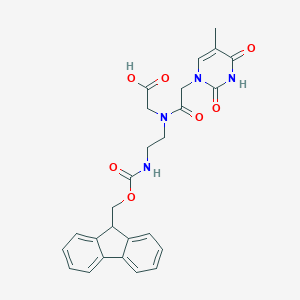 molecular formula C26H26N4O7 B168823 2-(N-(2-((((9H-芴-9-基)甲氧羰基)氨基)乙基)-2-(5-甲基-2,4-二氧代-3,4-二氢嘧啶-1(2H)-基)乙酰氨基)乙酸 CAS No. 169396-92-3